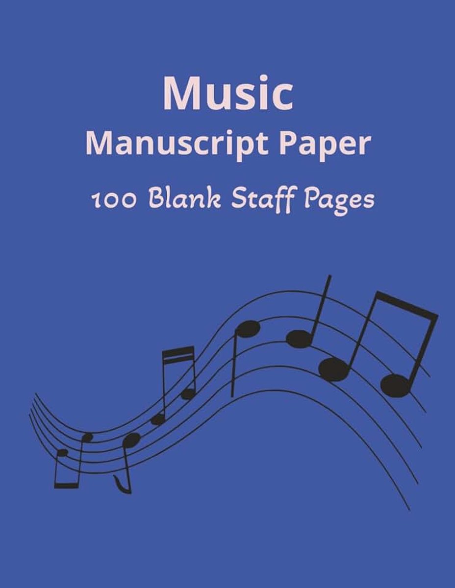 Manuscript Paper: Blank Sheet Music Note book | 100 blank staff pages staff manuscript pad | wide staff music manuscript paper | 8.5x11 inches