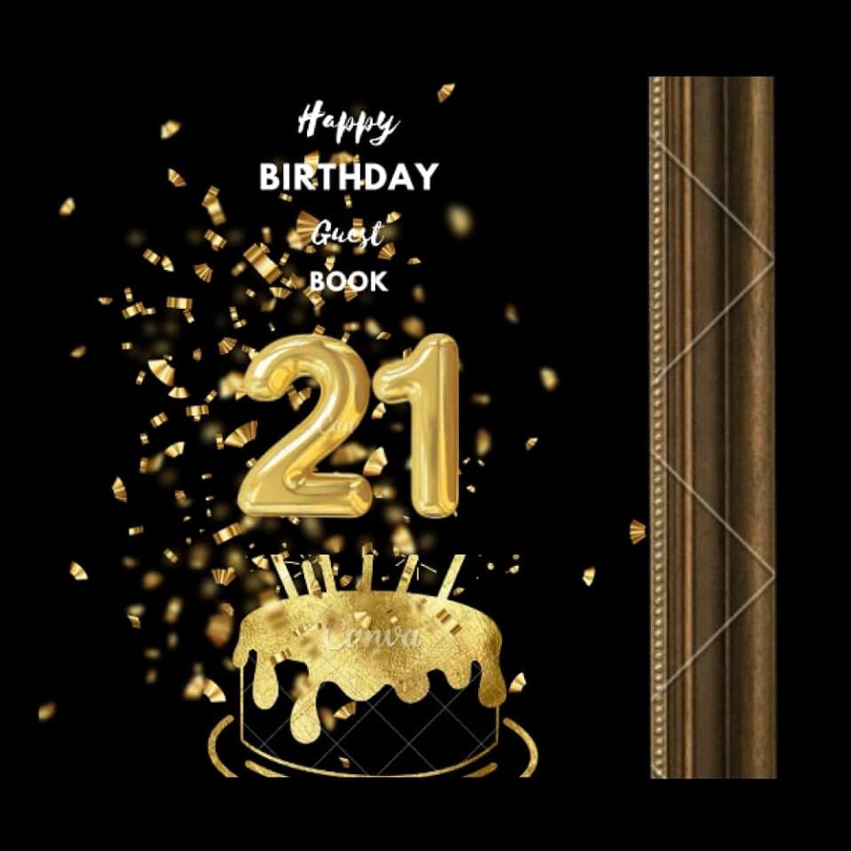 Birthday Guest Book 21: Happy Birthday Guest Book 21: Guest Book for party, Birthday guest book for adults, birthday book, Celebration Message logbook ... In Comments & Best Wishes With and Gift L