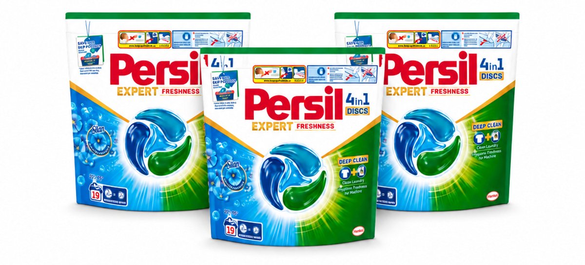 3 x Persil - Wasmiddel - Wasmiddelcapsules Freshness by Silan - Langdurige Frisheid - 19 wasbeurten - Voordeelverpakking - 3 stuks
