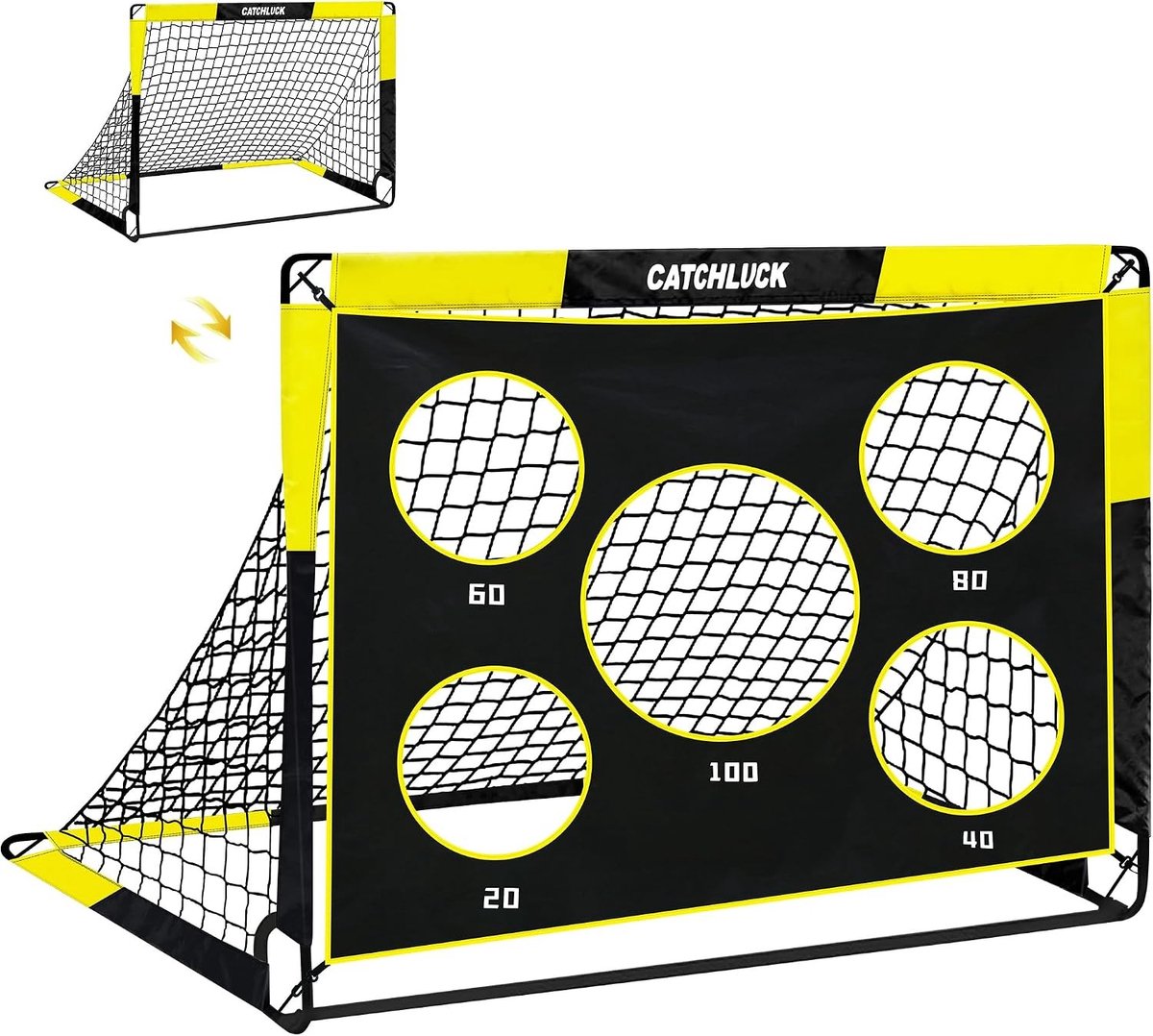Basketbalring kinderen - Pop-up Voetbaldoel - 5 Doelzones - 420D Oxford Stof - Draagbaar Voetbaldoel voor Kinderen