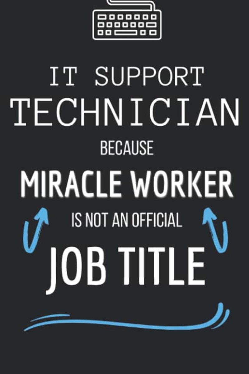 Support Technician: Blank Lined Notebook