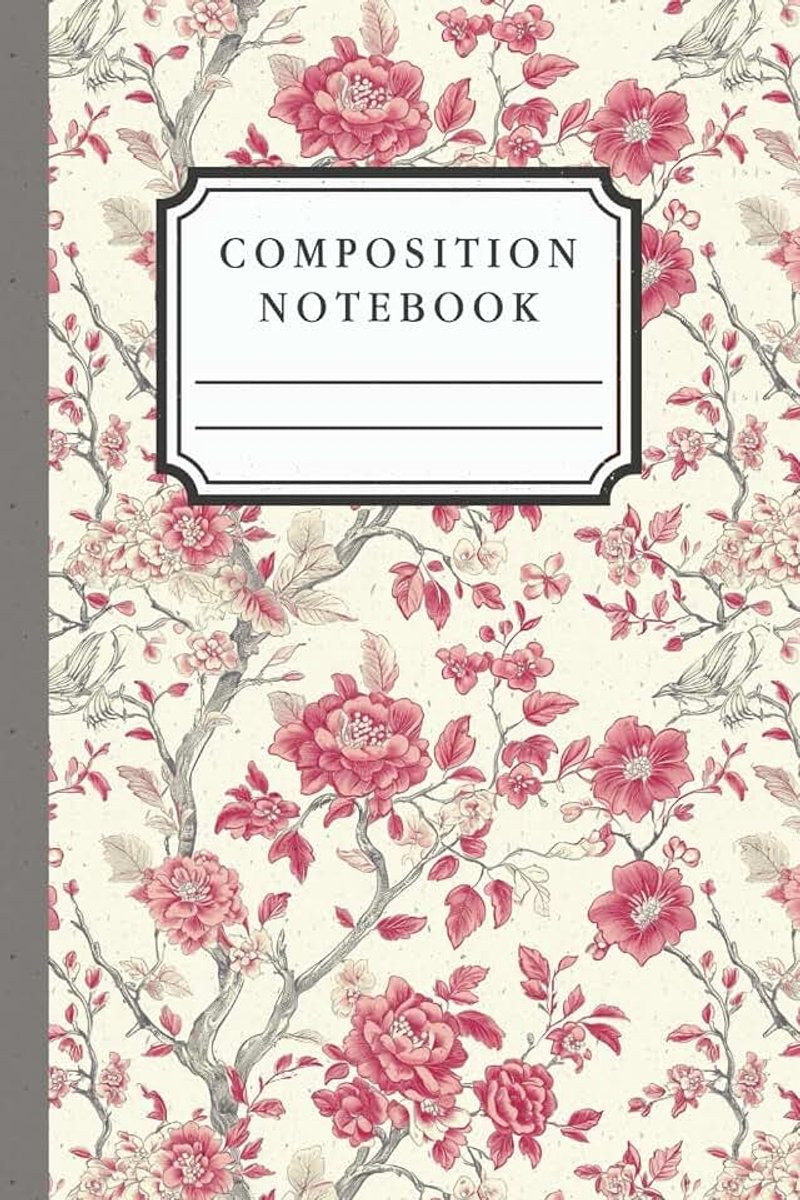 Notebook: Illustrated Toile Flowers, Birds, Trees, Nature, Branches, French Chinoiserie: Perfect for Nature Lovers