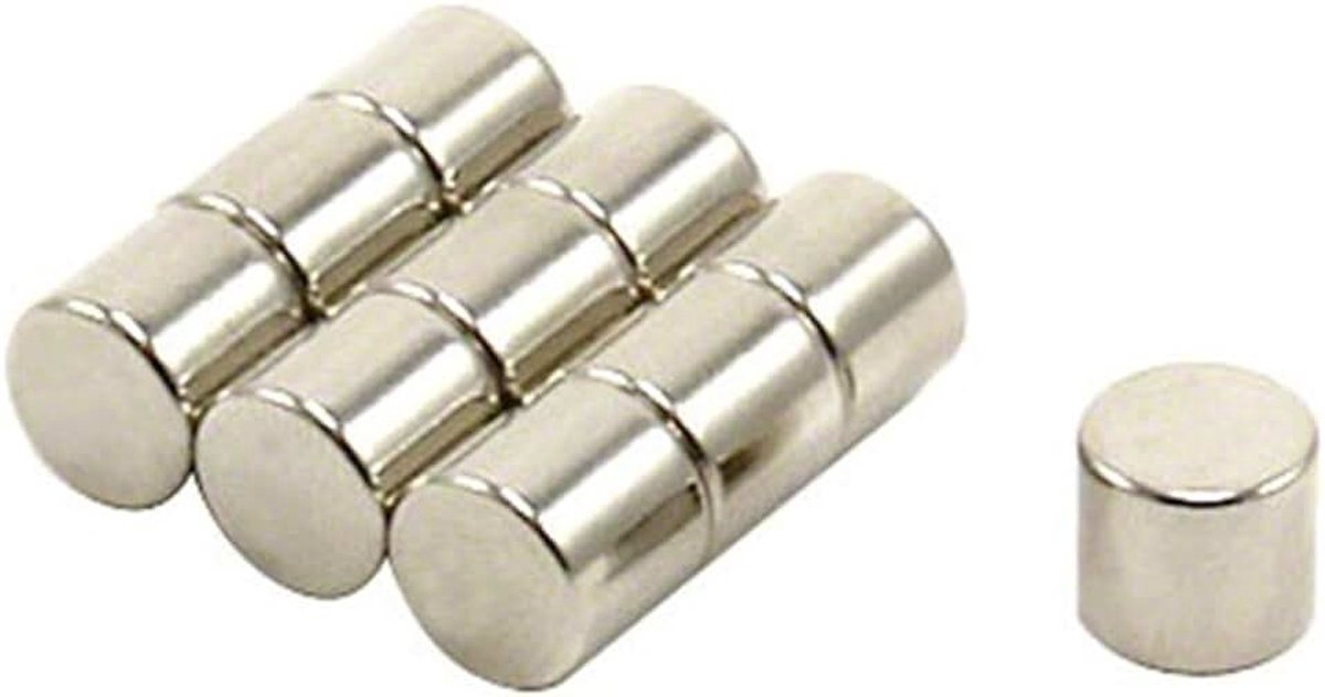 SP8725-10 diameter x 7,25 mm dik N42-neodymium-magneet 2,4kg aantrekkingskracht (1 stuks), 8 mm dia x 7,25 mm dik, 10 stuks