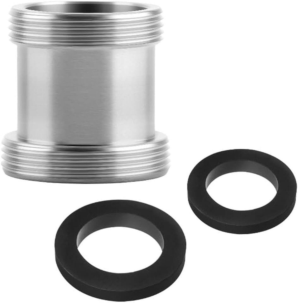 Kraanbeluchter, M24 op M22, mannelijke schroefdraad, lengte 23 mm, met sluitring, geschikt voor tuinslang, gootsteensproeier, waterfilteraansluitingen