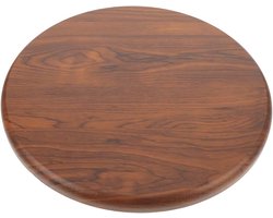 Operitacx Ronde krukzitting van massief hout, 29 cm, vervangende stoel, bruin, voor barkruk, keuken, dik dienblad van natuurlijk hout, stabiel