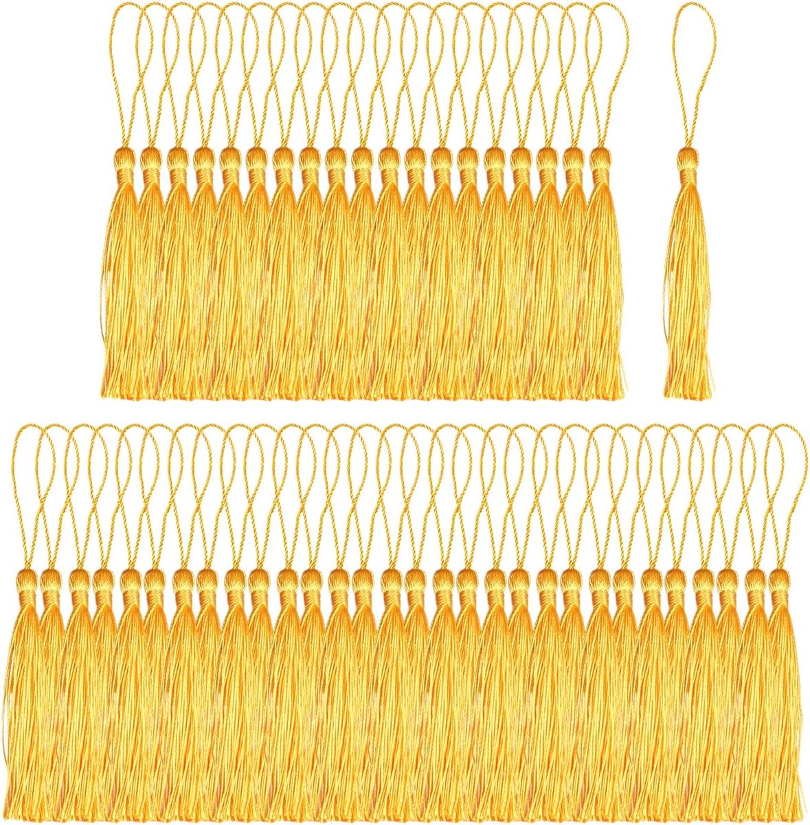 50 stuks kwasthangers, tuindecoratie, kwasthangers, DIY-kunsthandwerk, sieraden, bladwijzer-vak-kwast, voor verjaardag, vakantie, jubileum (goud)