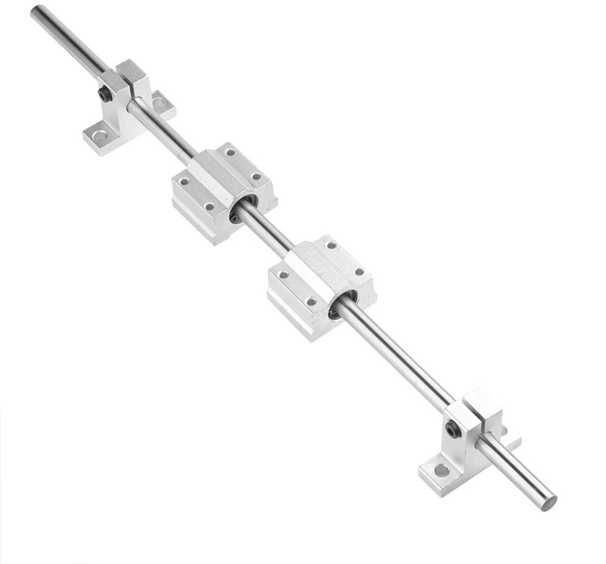 400mm Lineaire As Ø8 mm Lineaire Geleiding Horizontale Precisie-as Lineair lager + Verticaal-Beugel + Kogellager 3D Printer CNC (Typ-5, 1Sets, 400mm)