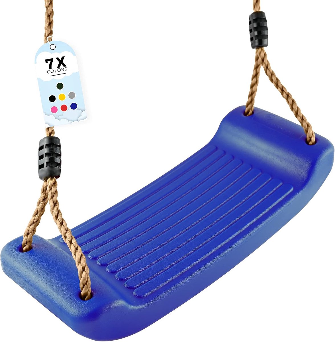 Schommelbank tuin - kinderschommel outdoor indoor - schommelzitje schommelplank schommel voor kinderen om te schommelen - in hoogte verstelbaar - antislip - kleur: blauw