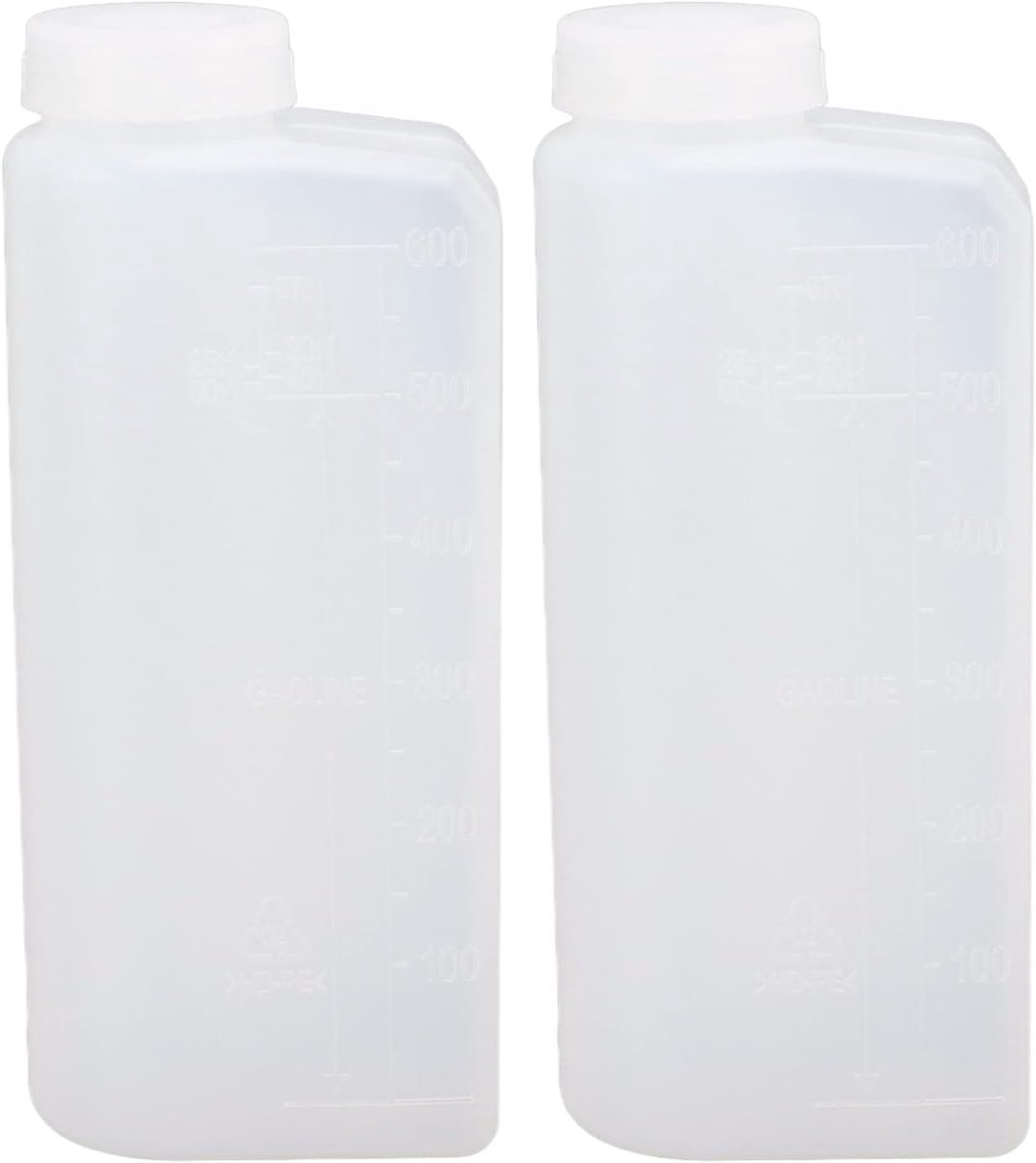2 Stuks 600Ml 2 Takt Olie Benzine Tweetakt Motorolie Grasmaaier Accessoires Brandstof Mix Fles Voor Kettingzaag Strijken Machine