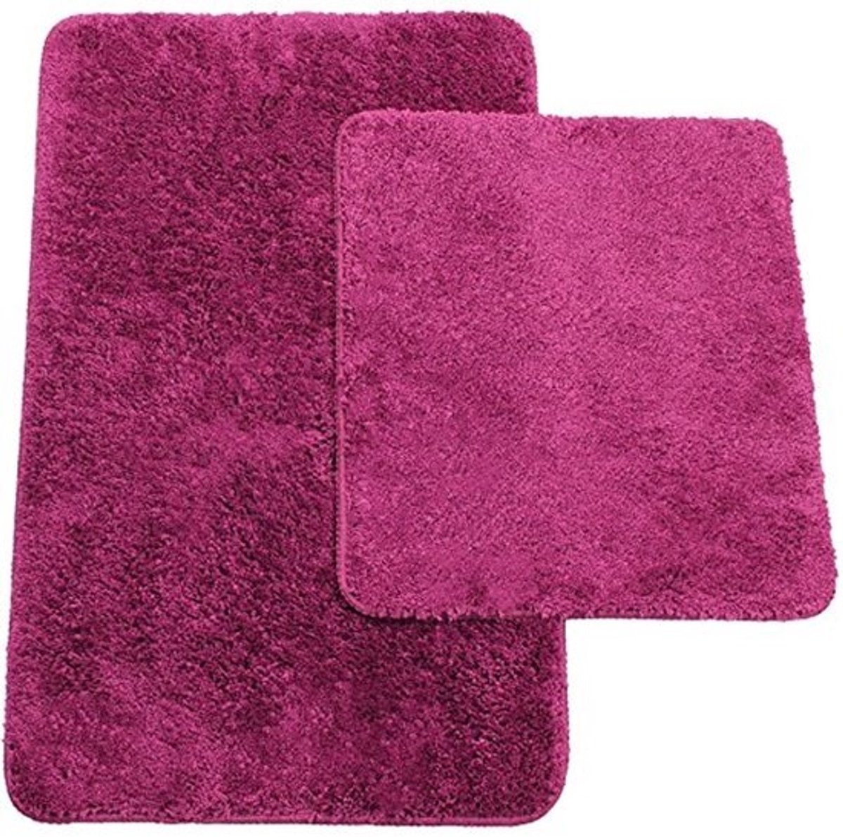 Set van 2 Badmatten met Antislip - 50x80 cm en 45x50 cm in Paars