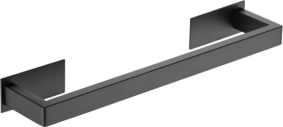 Handdoekhouder, roestvrij staal 38,5 cm handdoekhouder met enkele bar voor badkamer keuken, zwart, BA15601B-40, Beelee