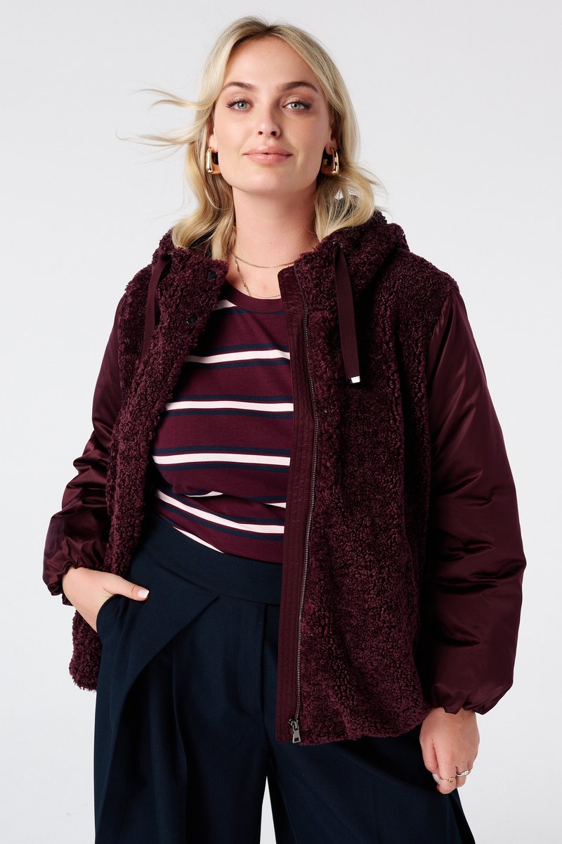 MS Mode Jacket Bomber jacket met teddy
