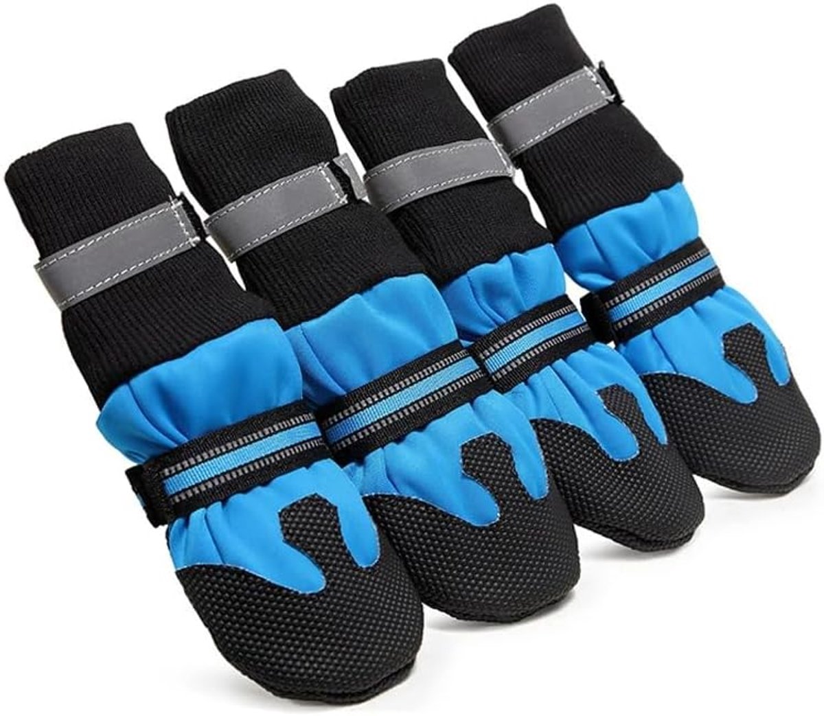 Hondensokken voor middelgrote honden en iets grotere honden, warme winterse antislip, hondenpoot, beschermhoes (blauw, XL)
