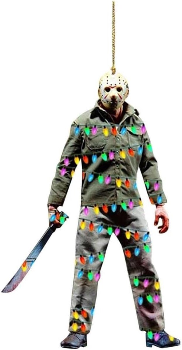 Horror Film Karakter Auto Achteruitkijkspiegel Hangende Hanger Halloween Decoratie Horror Hanger Man Kerstmis Halloween (K)