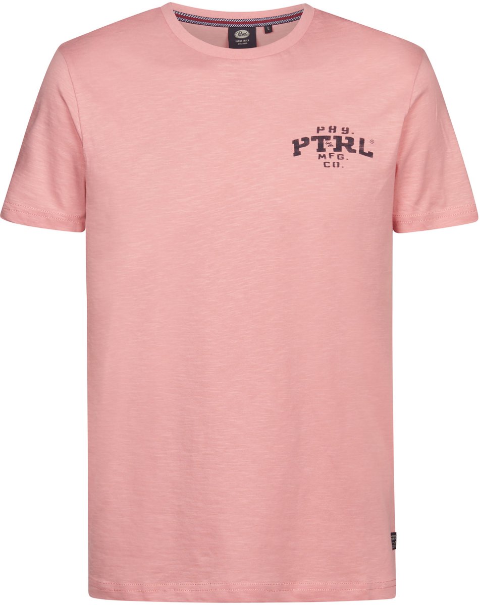 Petrol Industries - Heren Jersey T-shirt met print Oro - Rood - Maat L