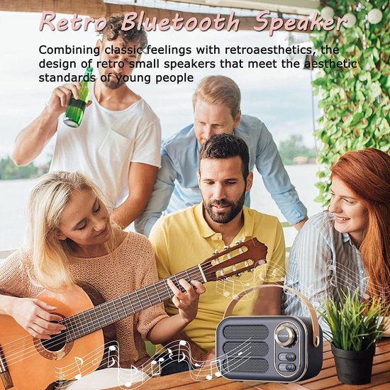 Retro-luidspreker, draagbare vintage luidspreker met hoog volume, ondersteuning voor TF-kaart, USB-stick en AUX-ingang, retrostijl voor keuken, huis en kantoor - groen — afbeelding 5