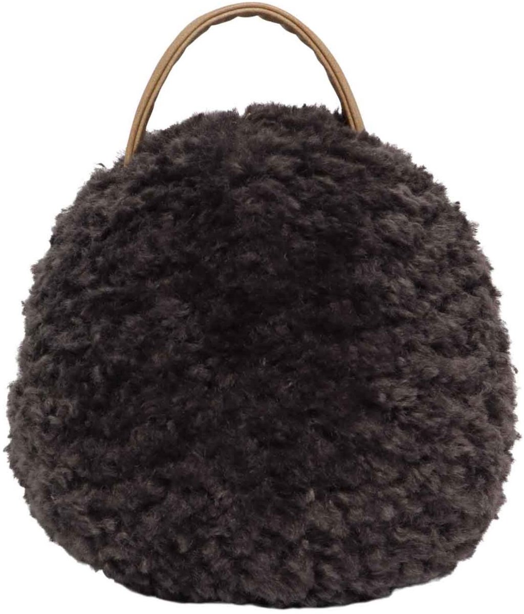 Luance Deurstopper Teddy - grijs - Teddy stof - 1 kilo - D17 x 23 cm