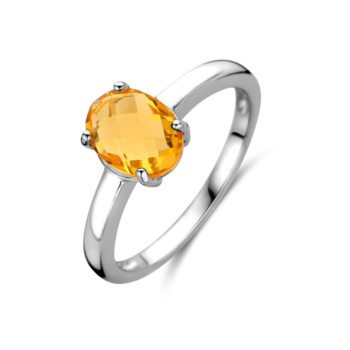 Gerhodineerd Zilver Ring Citrien 1337684
