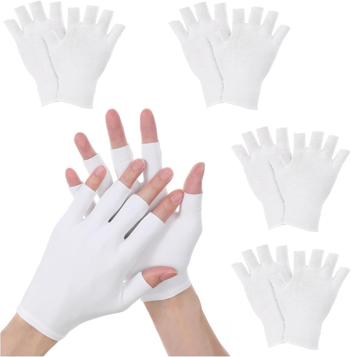 Handschoenen van katoen, 5 stuks, witte katoenen handschoenen voor kinderen, witte handschoenen van katoen, voor droge handen, beschermende handschoenen voor kostuums, cosplay, avondjurk