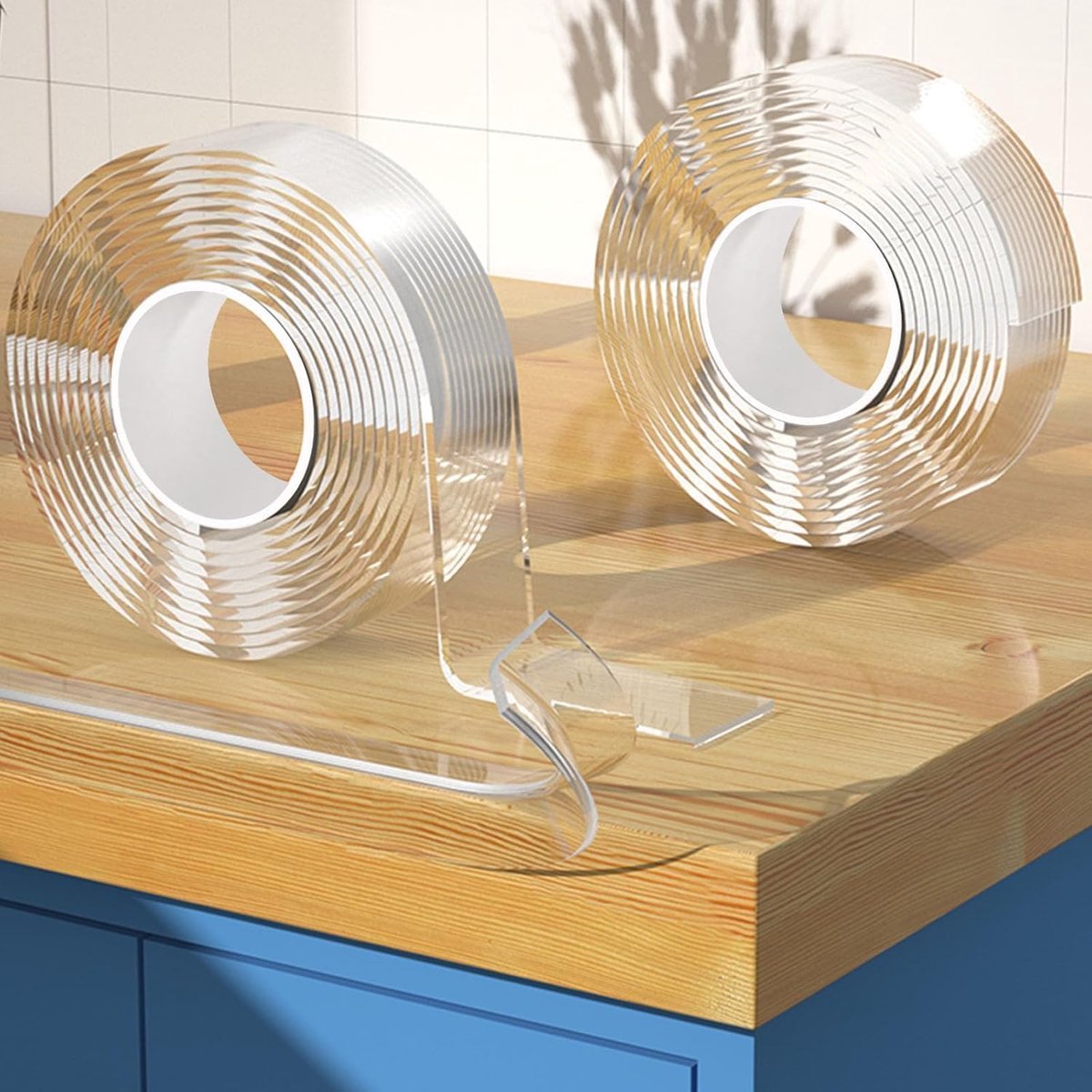 2 stuks transparante randbeschermband, meubelbeschermband, randbescherming, voorgelijmd, pvc, randbescherming, voor baby's, 30 mm x 5 m