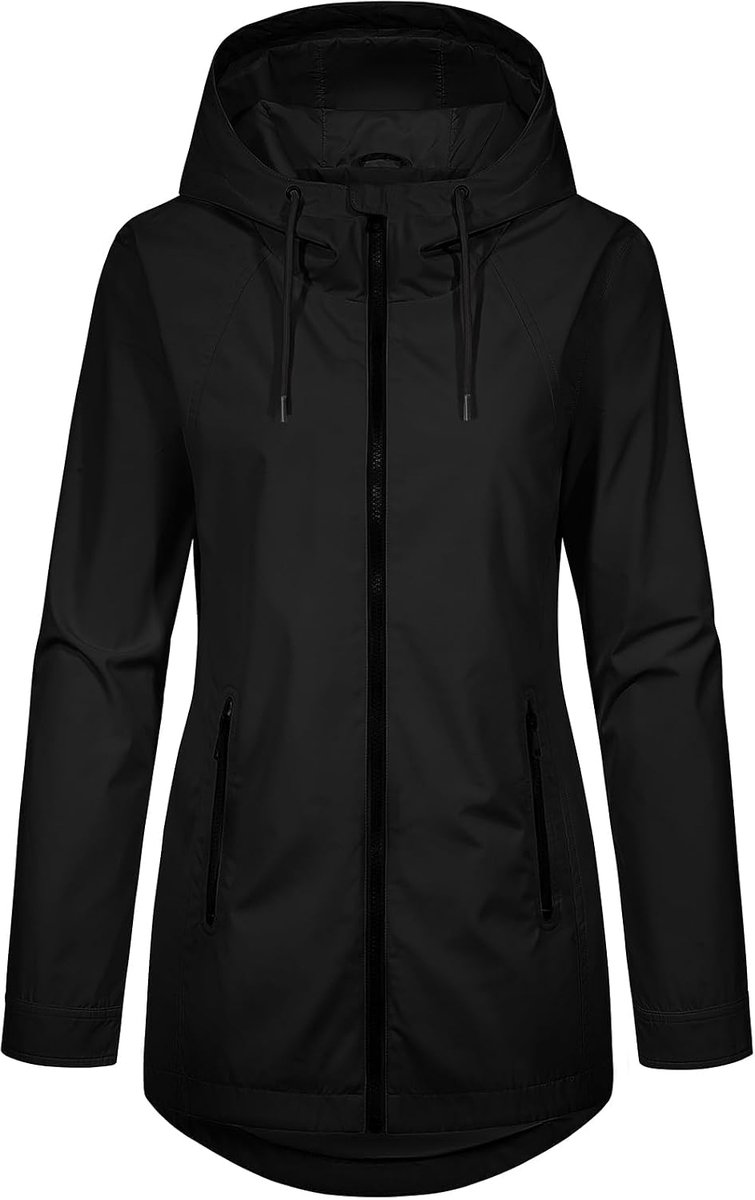 Damesjas, lichte overgangsjas met capuchon, lente, parka, herfst, windjack, outdoorjas