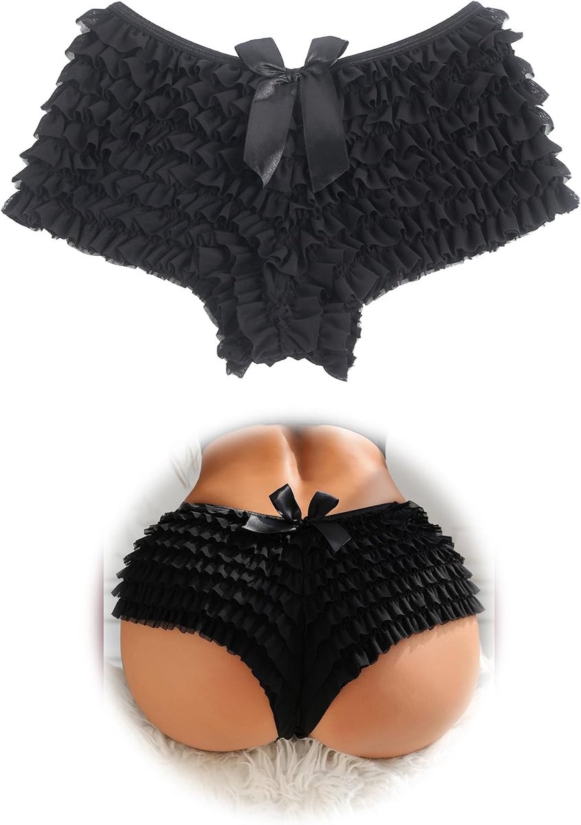 Sexy chique, franje, bloeiers, tule, ruches, ondergoed, grote maat, hipster, hoge taille, comfortabele lingerie, Lolita Cospaly