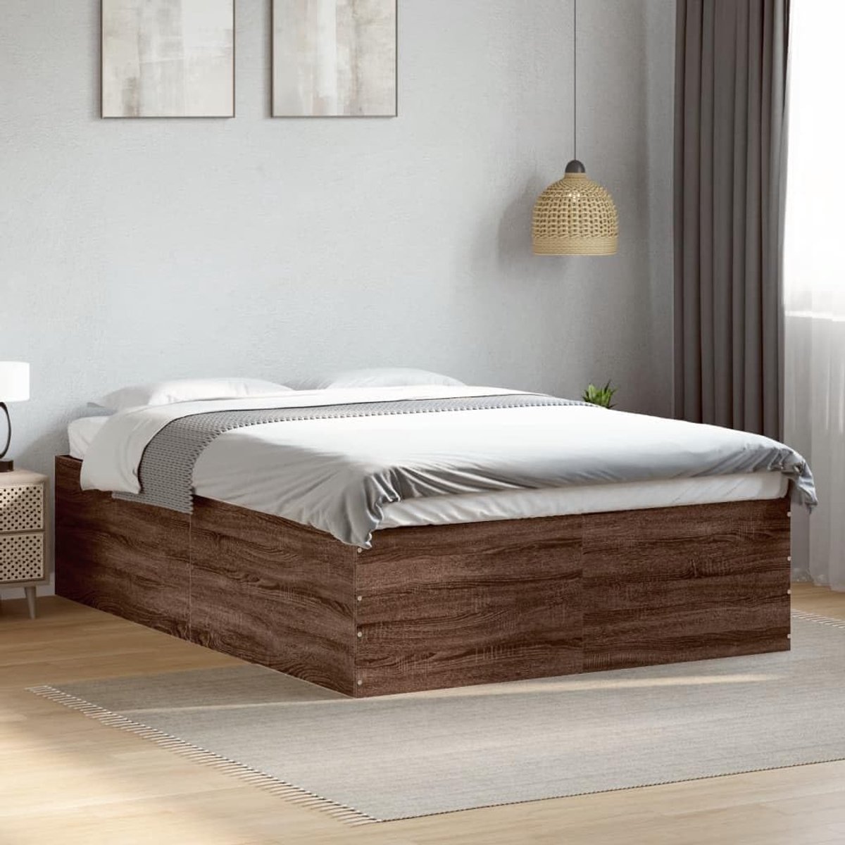 Hout lattenbodem modern bruin eikenkleur 120x190cm