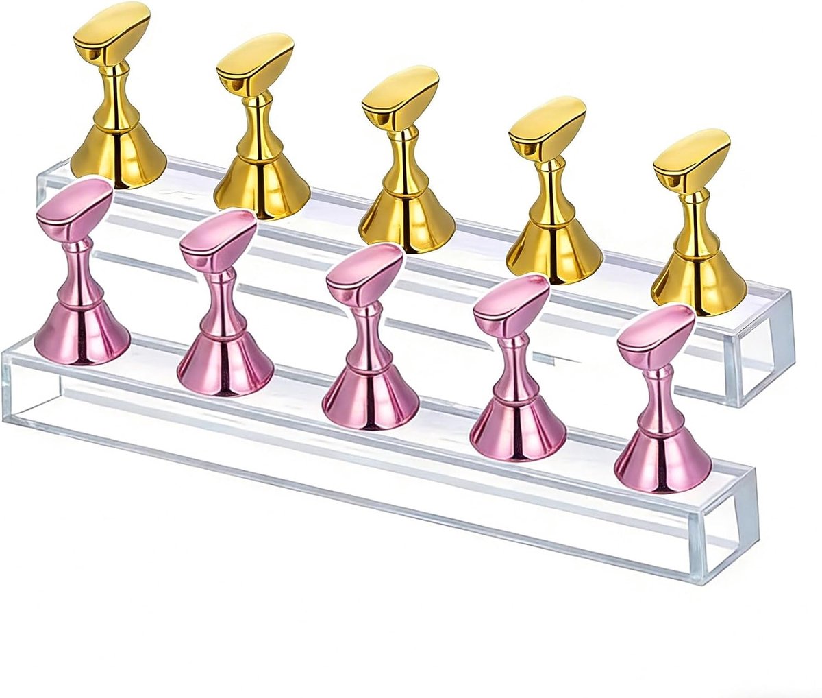 2 stuks magnetische houders voor kunstnagels – nagelstandaard met acrylbasis, acryl nagelkunstdisplay – knutselstandaard