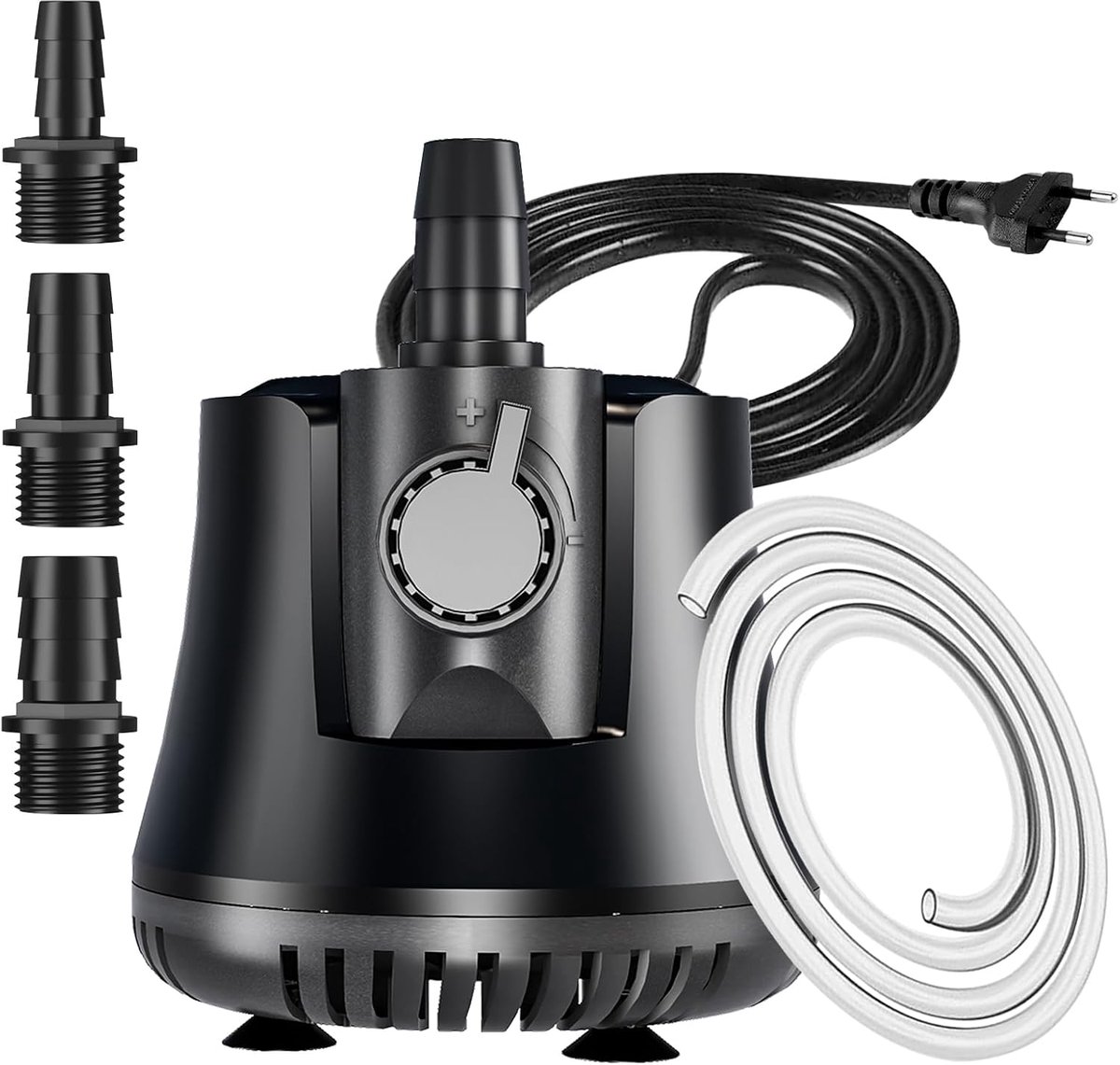 60 W 3500 l/u, dompelpomp, ultra stil, mini-vijverpomp, fonteinpomp met kabel van 1,8 m, 3 sproeiers, waterpomp voor vijver, aquaria, hydrocultuur, fontein