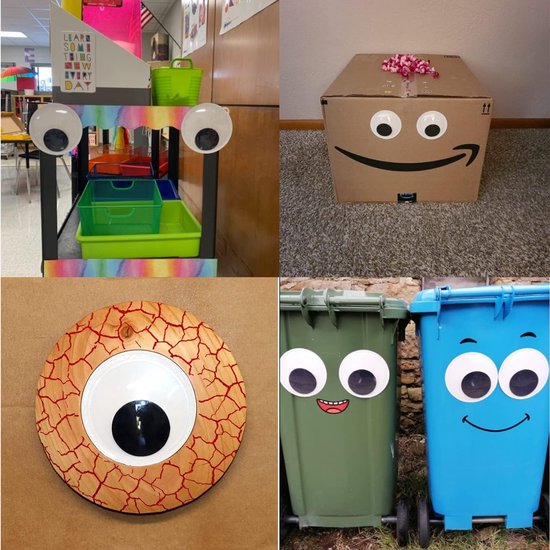 Ogen, zelfklevend, 18 cm, kleverige beweegbare ogen, voor doe-het-zelf, handwerk, feestdecoratie — afbeelding 4