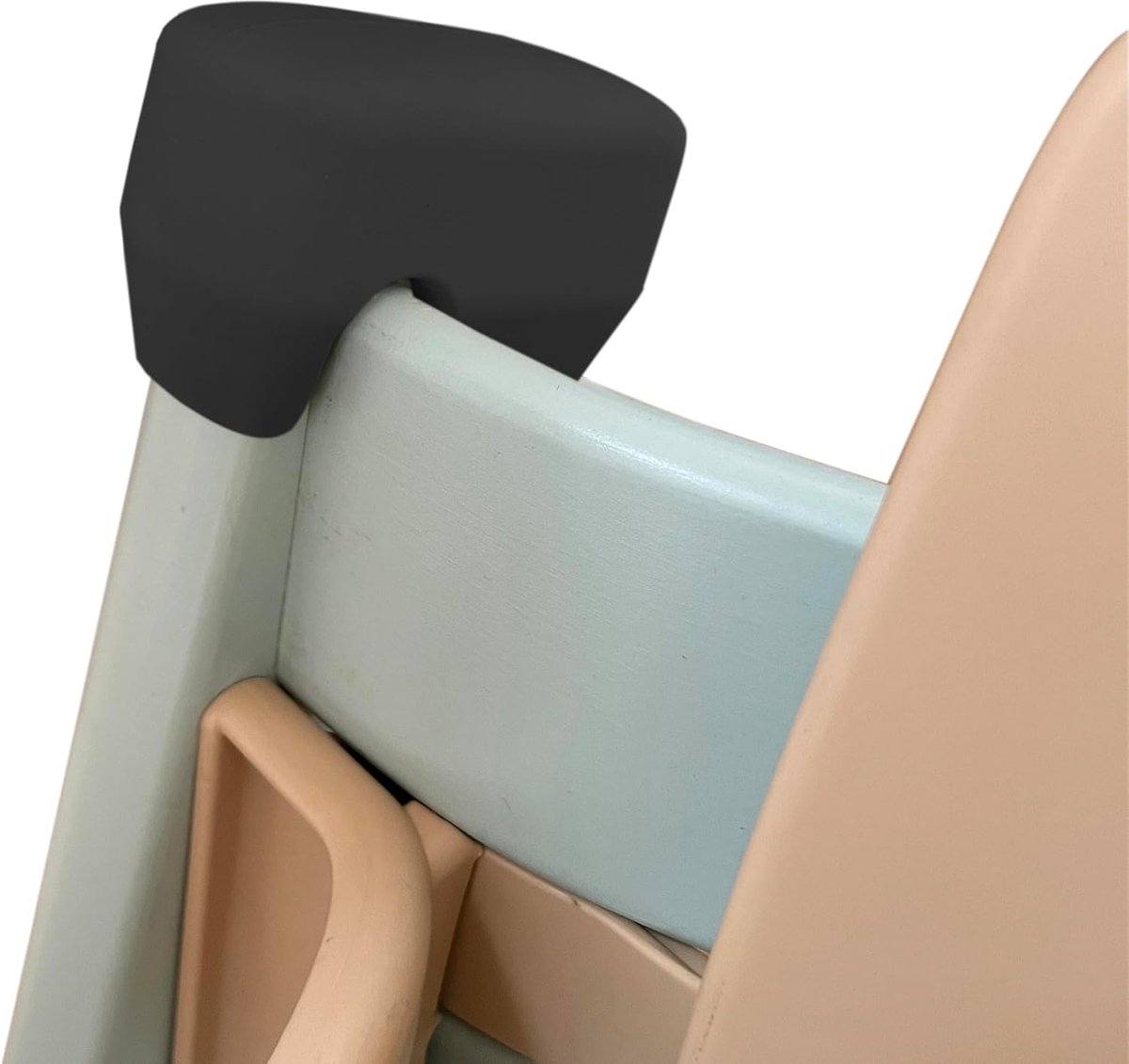 Crashpreventie alleen pak voor Stokke Tripp Trapp, anti-collision voor baby baby peuter siliconen hoekbescherming stoel (zwart)