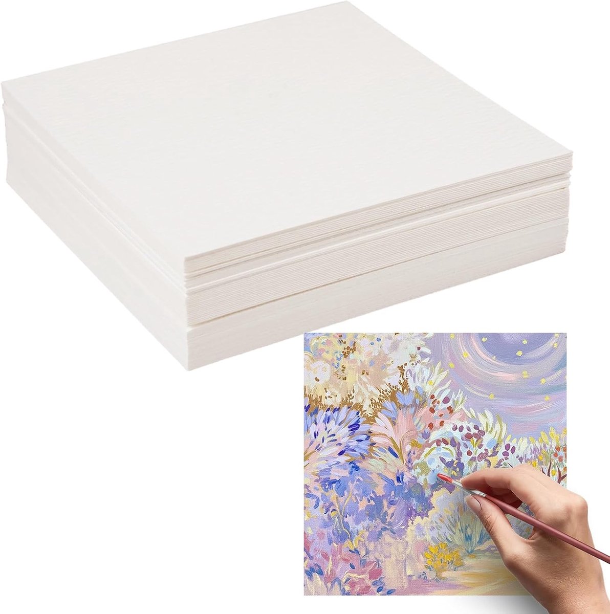 Vellen 10 x 10 cm Vierkant Aquarelpapier, Aquarelpapier 300GSM