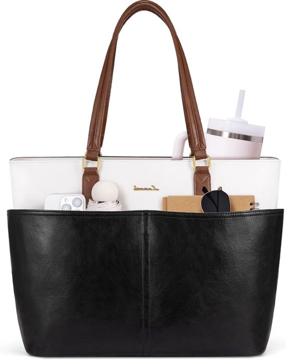 Grote laptoptas voor vrouwen - tot 17,3 inch - Handtas voor werk, onderwijs en dagelijks gebruik