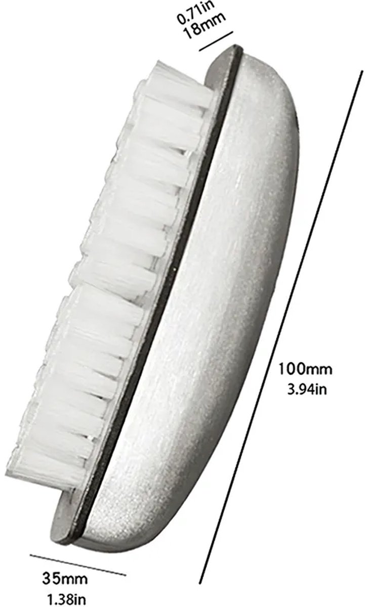 Set van 3 roestvrijstalen handborstels, geurverwijderende stalen borstel + nylon borstel, Geschikt voor keuken, badkamer en nagelreiniging.