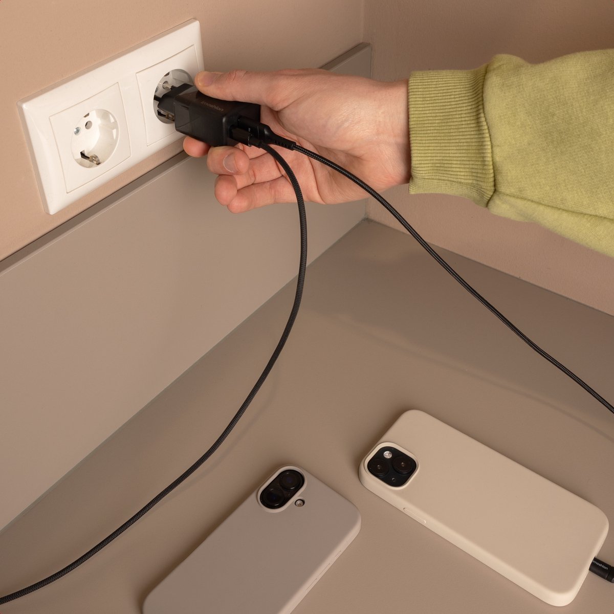 imoshion Oplader USB-C / USB-A 20W + USB-C naar USB-C Kabel 2 meter - Snellader