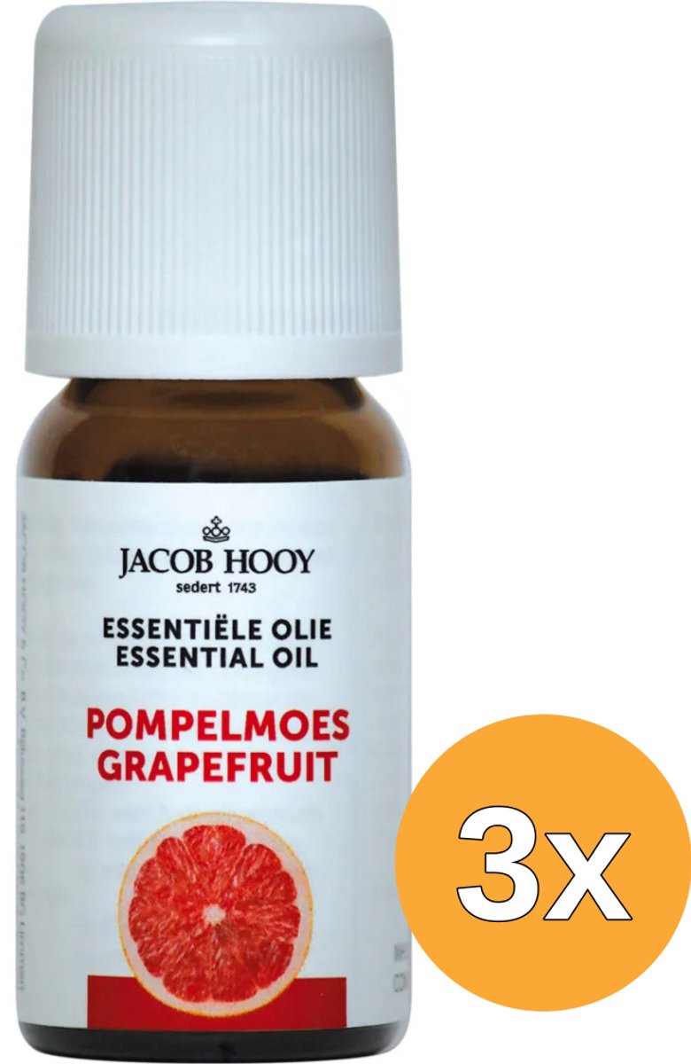 3x Jacob Hooy Pompelmoes olie (10 ml)