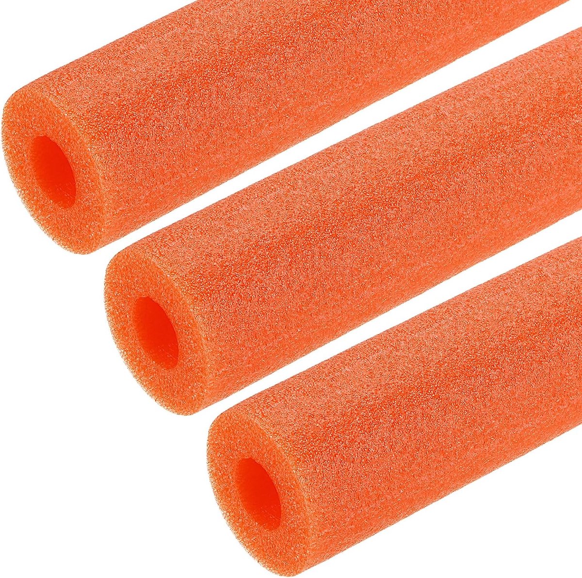 Schuimrubberen isolatiebuizen voor leidingen, 3 stuks, binnendiameter 20 mm, buitendiameter 50 mm, lengte 1 meter, oranje
