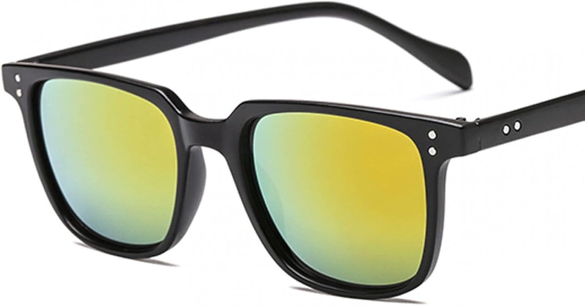 Retro Zonnebril Mannen Vierkante Designer Zonnebril Voor Mannen Uv400 Rijden Spiegel Goggle-C3