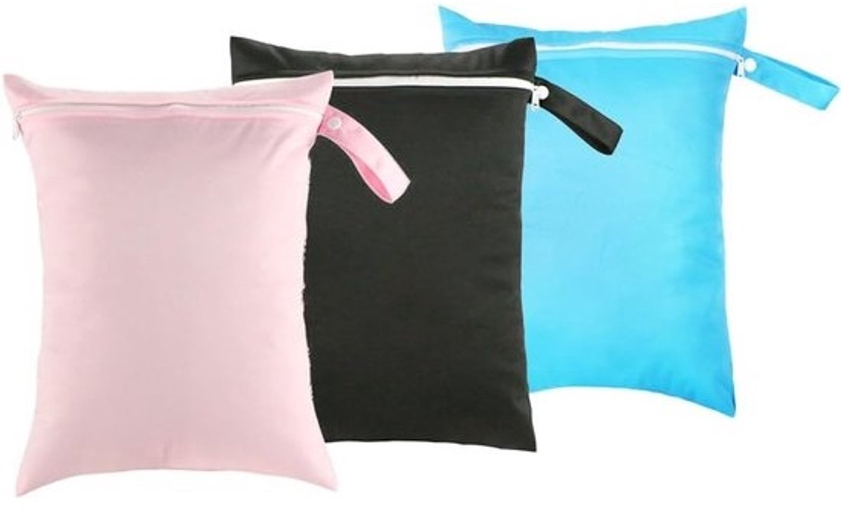3-Pack Waterdichte Tas met Rits, 30x40cm, Herbruikbare Reistassen voor Badkleding en Luiers, Ideaal voor Zwemmen en Sportactiviteiten