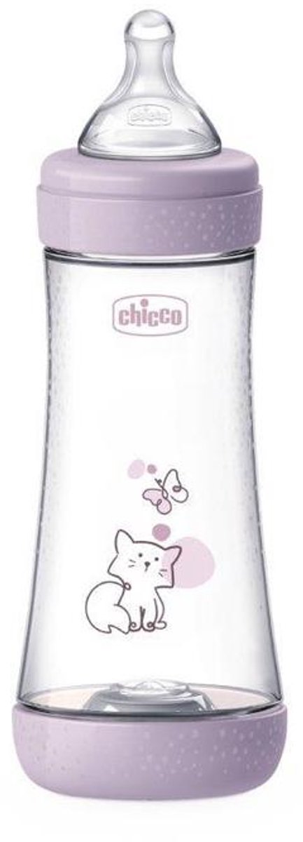 Chicco Perfect5 babyfles 300ml siliconen speen - Anti-koliekfles