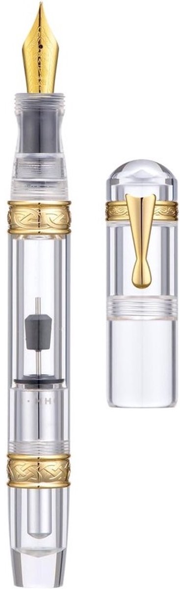 Elegante Vulpen met Medium Nib en Grote Capaciteit van Transparant Acryl, Perfect als Schrijfgift