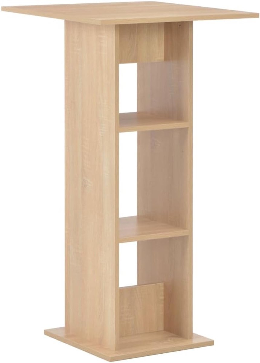 Bewerkt met schappen eiken 60x60x110 cm
