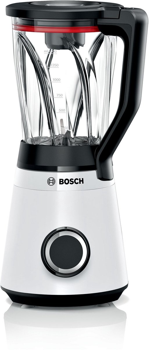 Bosch Serie 4 MMB4151W - Blender - 1,5L - VitaPower - 1200W - 10 jaar motorgarantie - Met veiligheidsdeksel - Tritan blenderkan - Wit / Zwart