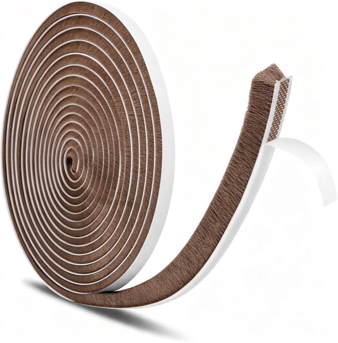 Zelfklevende afdichtingsstrip van 10 meter voor ramen, schuifdeuren, rolluiken, kasten en horren,Bruin - 9 mm breed - * 15 mm dik