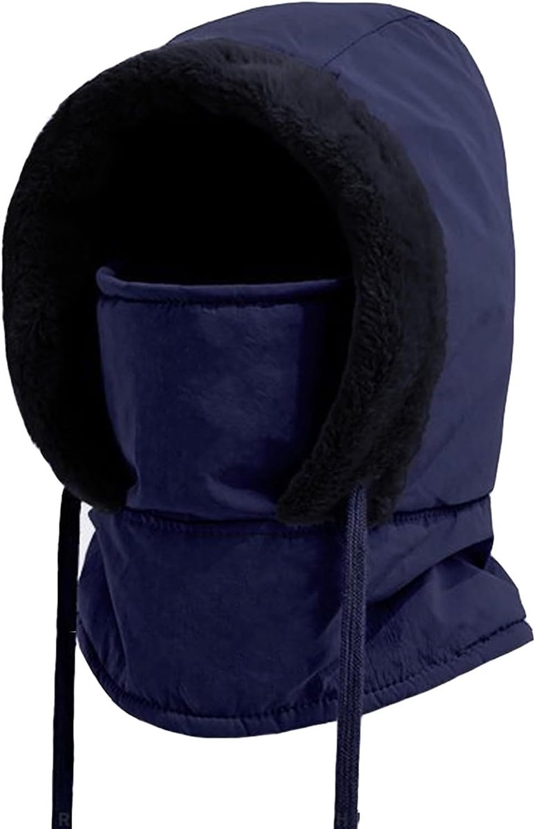 Bivakmuts voor dames, winter, pluche, warm, sjaal, capuchon, dames, verstelbaar, muts, sjaal, 2-in-1, bivakmuts, ski, heren, fleece