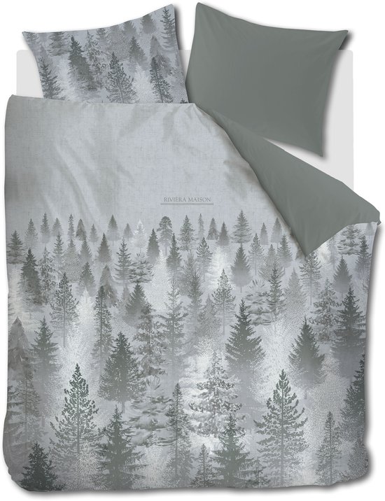 Rivièra Maison Foggy Forest dekbedovertrek - Lits-Jumeaux XL - 260 x 200/220 cm - Groen van Merkloos — afbeelding 2