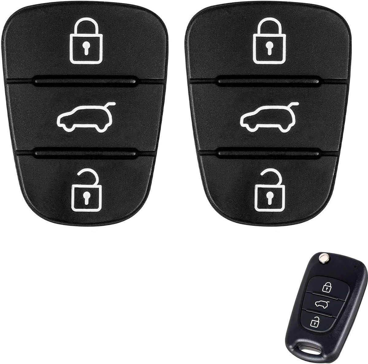 Autosleutelhoes - Set van 2 - Universeel passend - Sleutelcover - Rubber