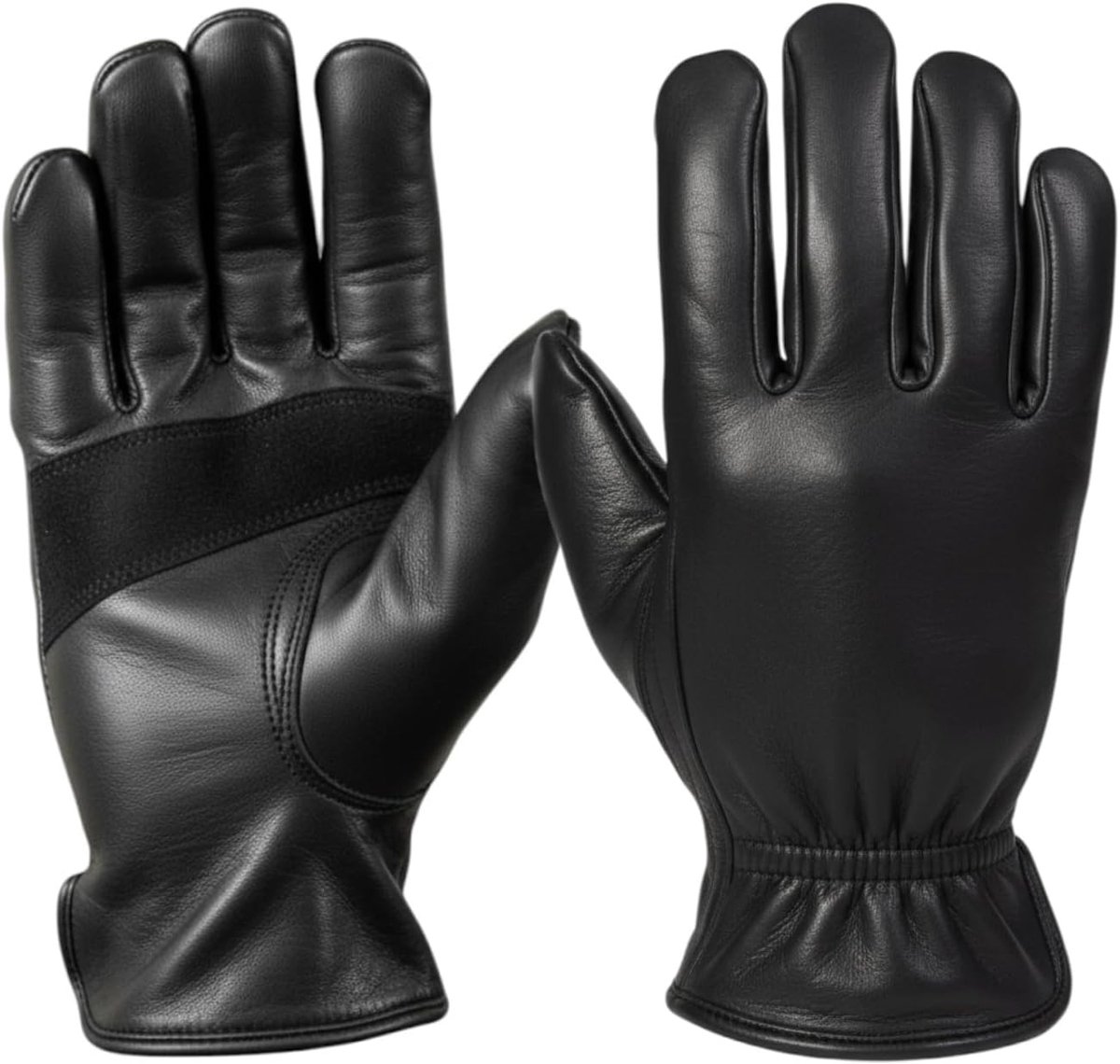 Handschoenen heren – chopper biker, licht, soepel, met elastische manchet en verstevigde palm