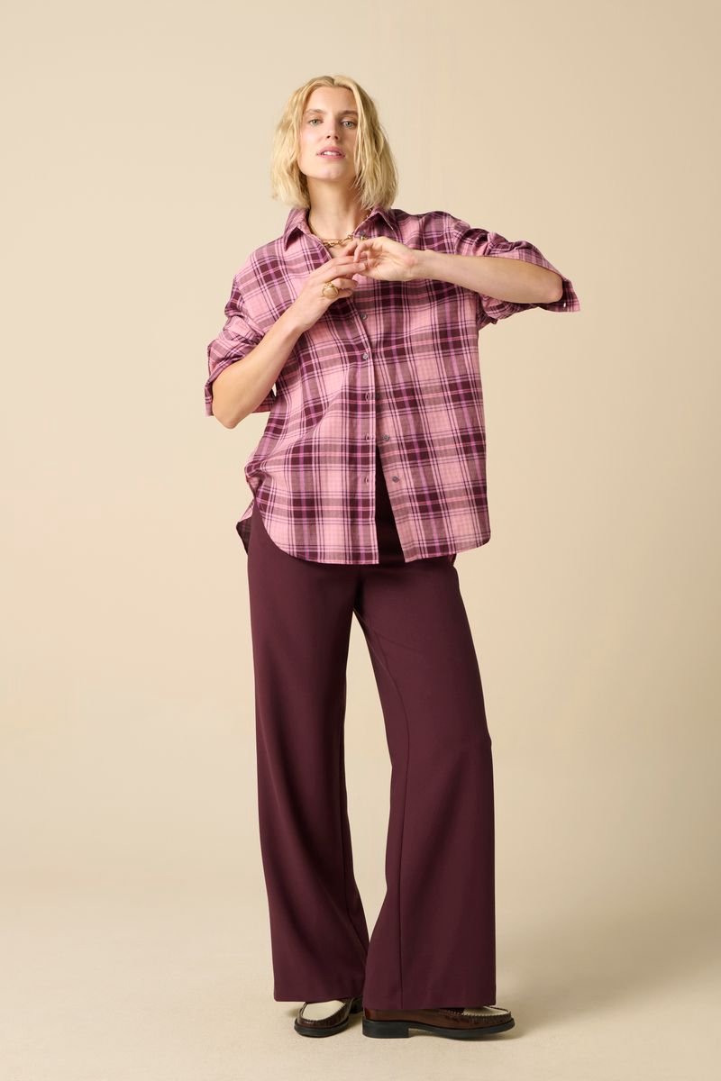 Sissy-Boy - Paars geruite blouse