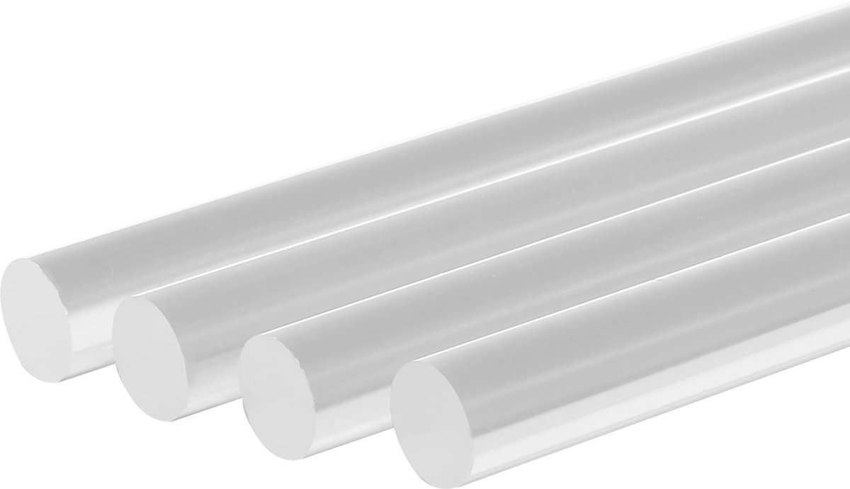 4 stuks transparante acrylkunststof ronde staven, diameter 8 mm, lengte 305 mm, kunststof staven voor doe-het-zelf, knutselen, taartdecoratie, plantenmarkering.